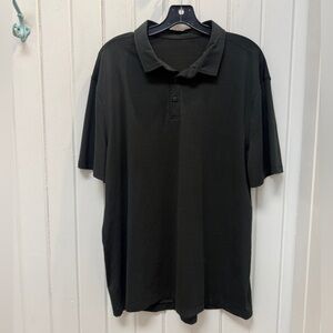 Lululemon Men's Black Polo Shirt